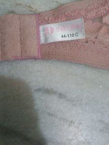 Lace Trimmed Pink Bra