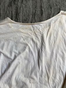 y2k wolf print with stone offshoulder tee