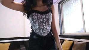 Sheer Lace Corset Top