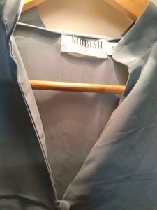 Elegant V-Neck Button-Up Blouse