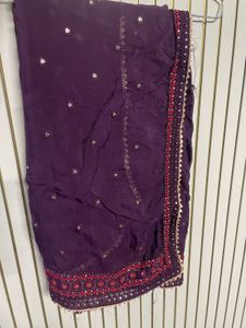 Elegant Purple Embroidered Kurta