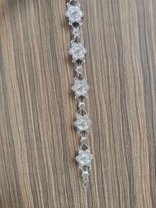 Intricate Floral Silver Waist Chain