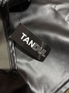 Strapless Faux Leather Dress