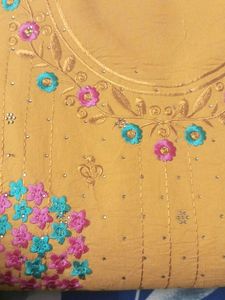 Beautiful Yellow Kurta Set with Embroidery