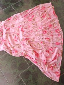 Pink Floral Tiered Maxi Dress