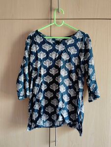 Stylish Blue Tree Print Kurti✨