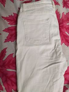 New White Bare Denim Jeans