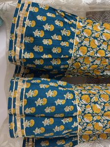Beautiful Pure cotton Gharara set