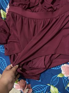 Burgundy Romper Jumpsuit