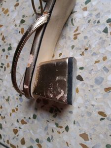 Charles &amp; Keith Gold Heeled Sandals