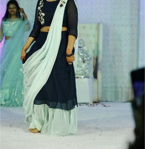 Elegant Navy Blue Lehenga Choli