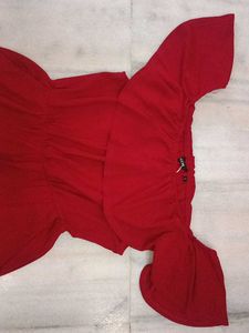 Chic Red Off-Shoulder Jumpsuit