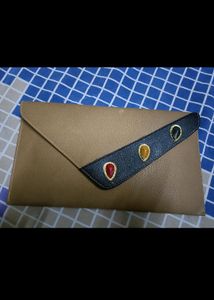 Vintage Envelope Clutch with Gem Details
