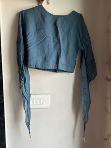 crop top drape skirt