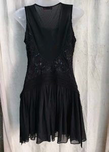 I. Elegant Black Embellished Dress