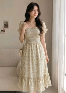 Chic Floral Print Midi Dress