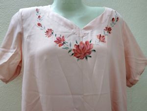 Satin Crape With attractive Hand Painting