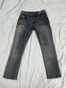 Men's Washed Denim Jeans