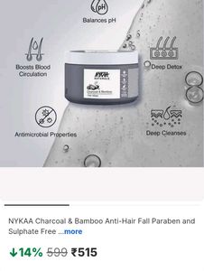 Nykaa Charcoal &amp; Bamboo Hair Mask