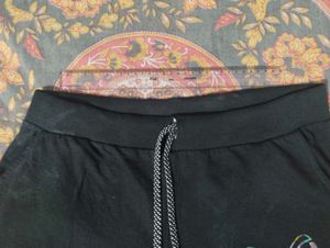 Black Joggers with Bow Detail