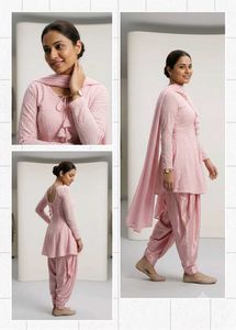 Elegant Pink Kurta Set with Dhoti Pants