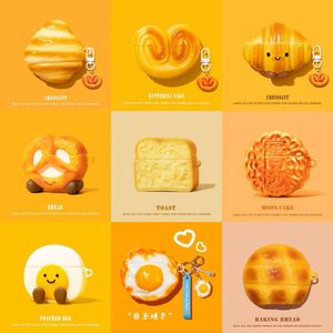 Bread silicone Earbuds Yellow