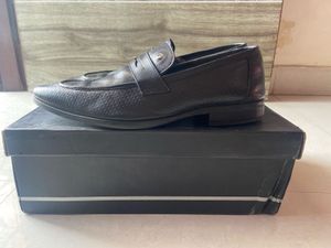 Classic Black Leather Loafers