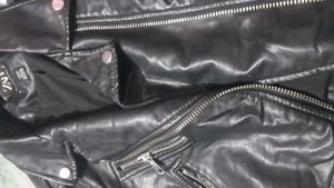 Zara Black Faux Leather Moto Jacket