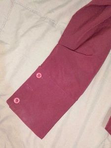 Maroon Tie-Waist Top