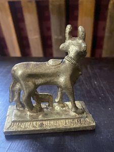 brass cow with calf