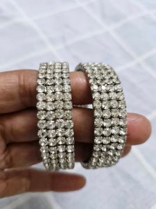Fancy Sparkling Rhinestone Bracelets (Set of 2)