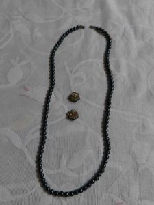 Elegant Single Line Grey Pearl Set for Women