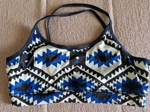 Geometric Print Sports Bra