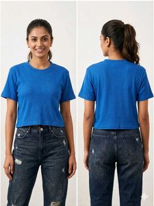 Blue Cropped T-Shirt