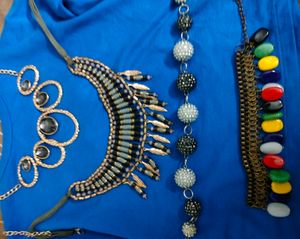 Combo 4 Neckpiece Multicolor Many Styles