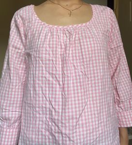 Pink Gingham Blouse