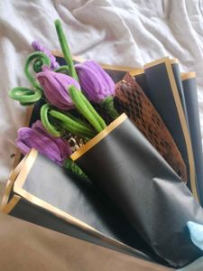 Handmade Purple Tulip Bouquet