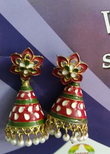 Kalamkari Red Jhumka
