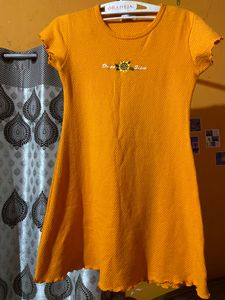 Yellow Mini Frock😍size:small(s)
