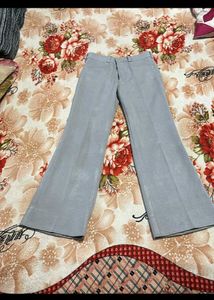 Grey Wide-Leg Trousers