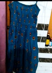 Blue Ethnic dress with kurta 😍😍