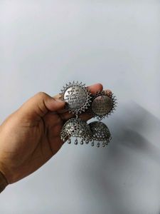Antique Om Jhumka Earrings