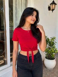 Shein Red Cut-Out Top