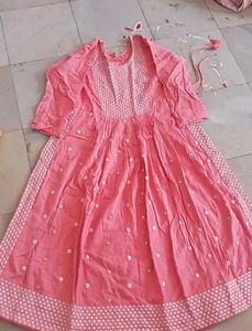 Pink Embroidered Kurta Set