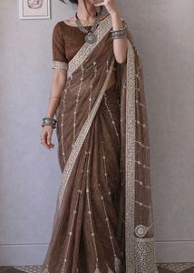 OFFER Exquisite Embellished Net Saree