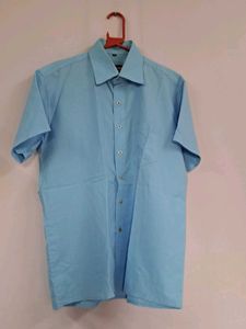 Light Blue Short Sleeve Men's Shirt
