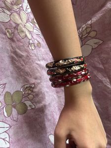 Boho Chic Enamel Bangles (Set of 4)