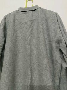 Men's Grey Long Sleeve Polo Sweater