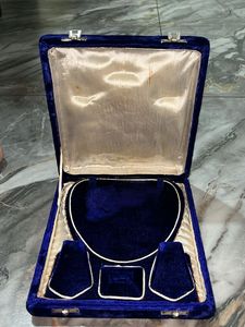 Elegant Blue Velvet Jewellery Box