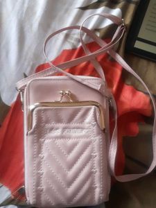 Chic Quilted Pink Crossbody Bag